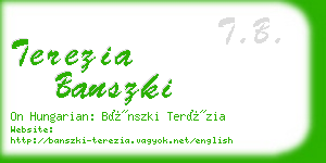 terezia banszki business card